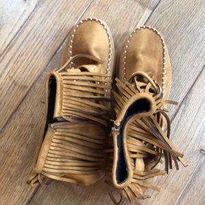 Moccasin booties Brown